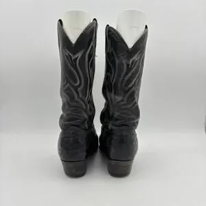 Vintage 80s J. Chisholm Ostrich Leather Cowboy Boots Men 10 D Western Distressed J. Chisholm | Shoes | Vintage 8s J Chisholm Ostrich Leather  main image 2